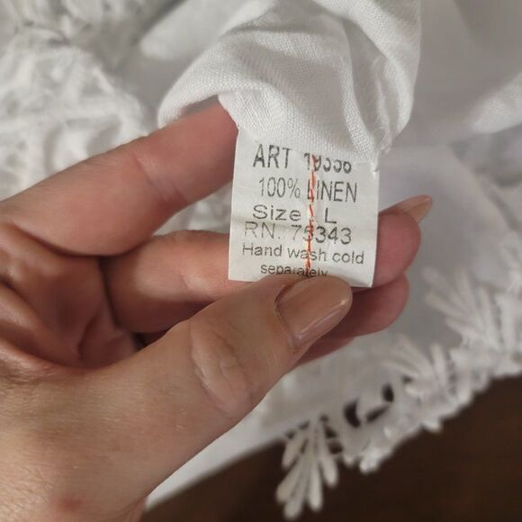 Valentina Naldi Linen Tank Top Blouse Sz L - Picture 4 of 5